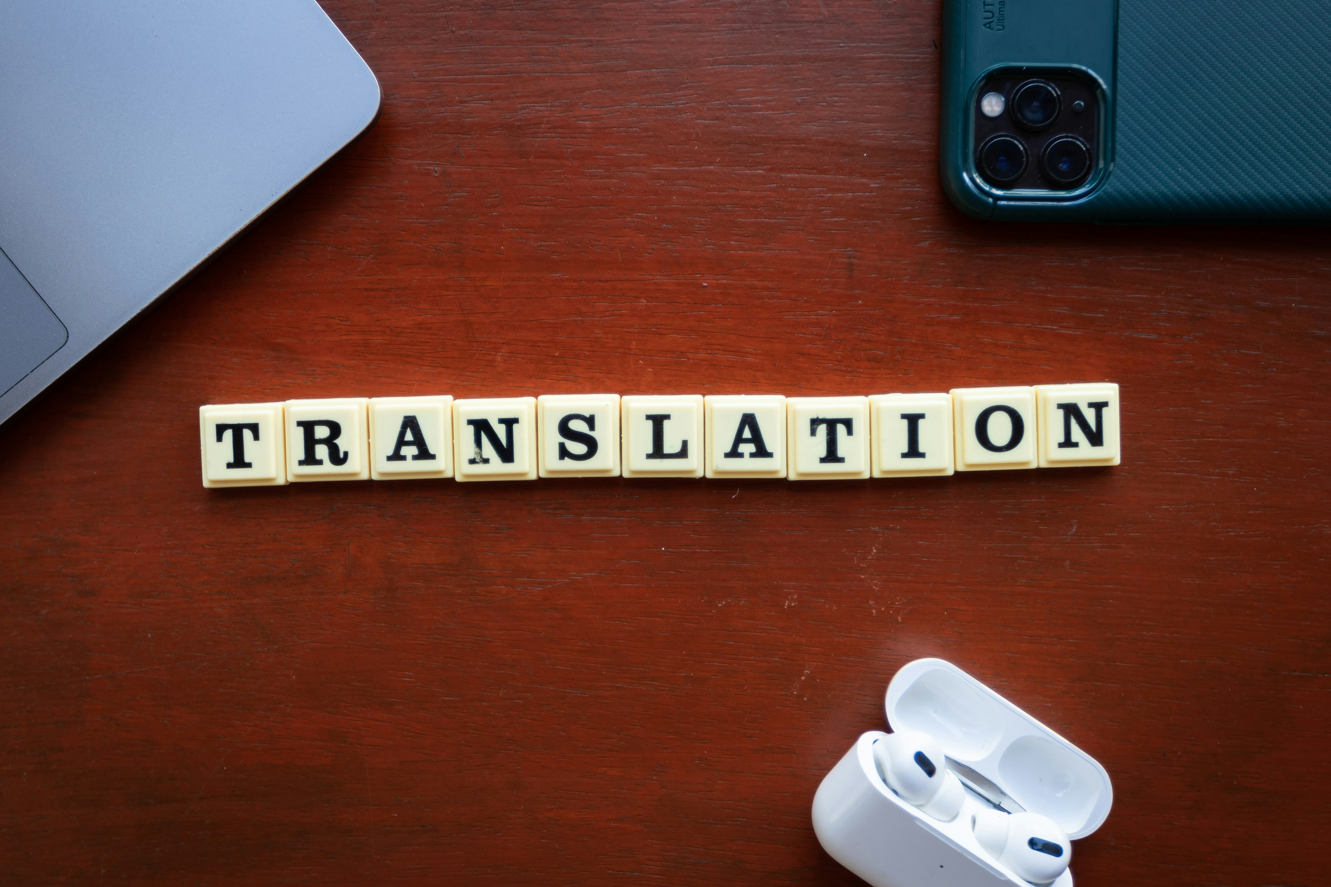 translation on a desk