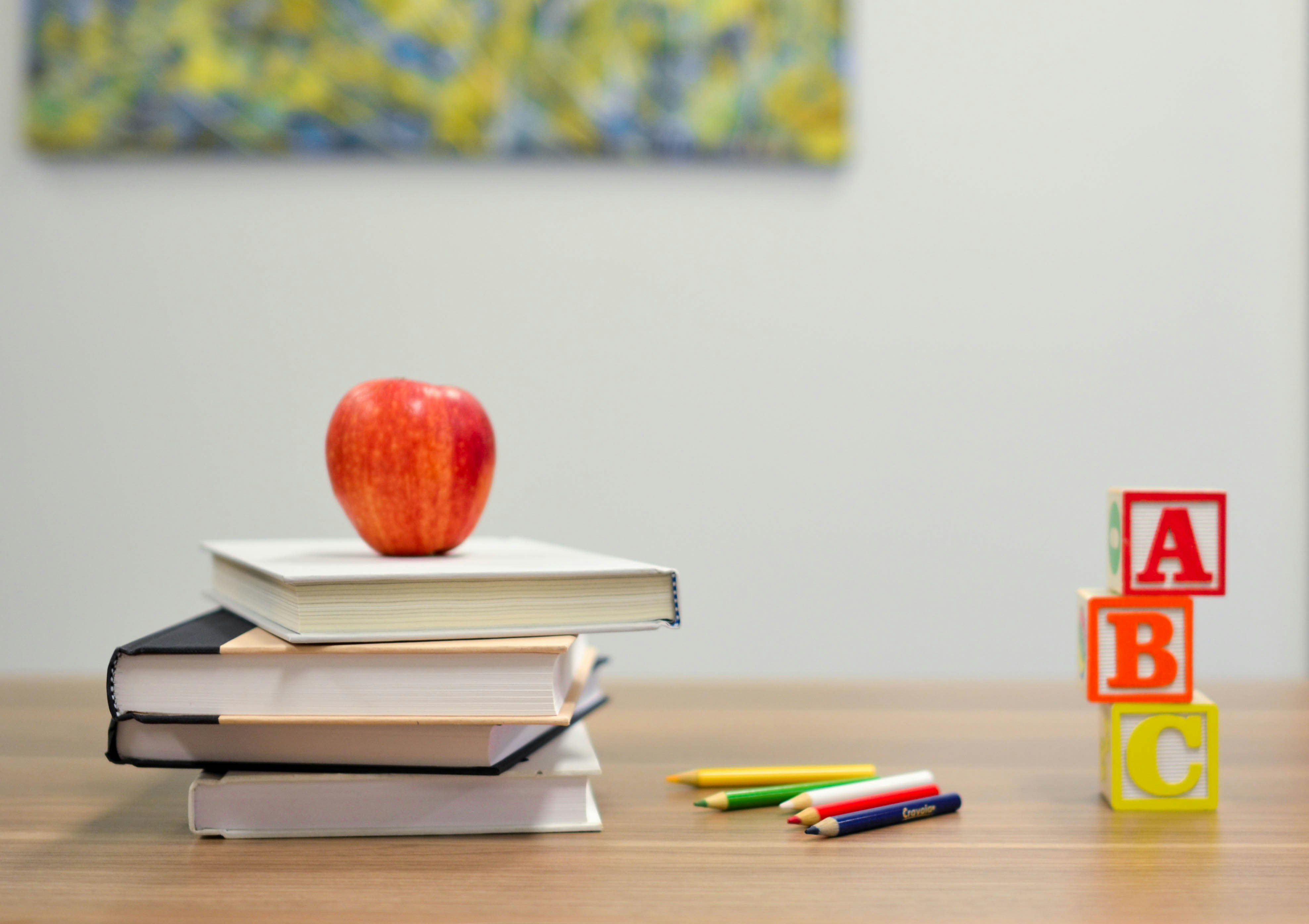 books on desk